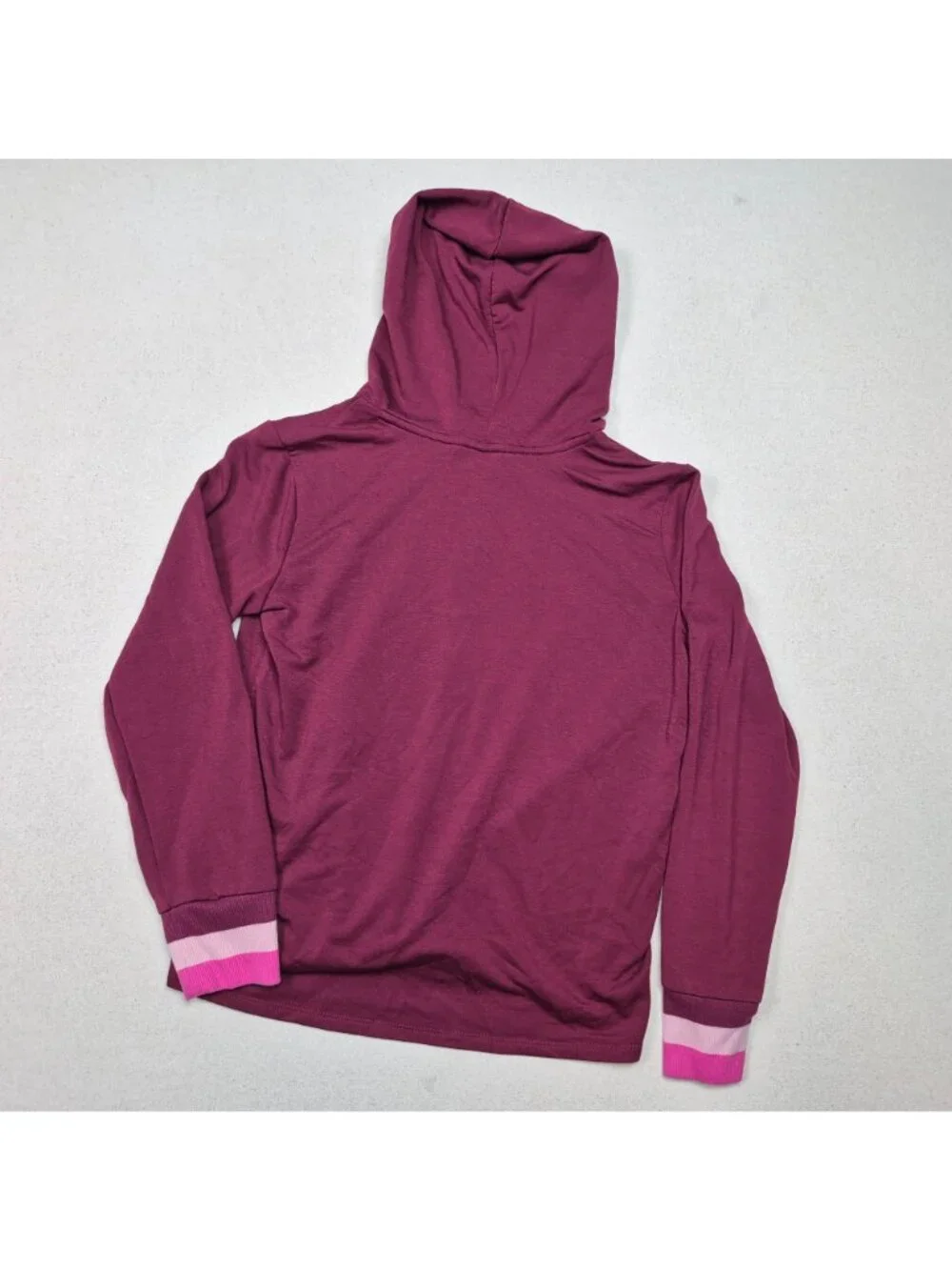 Old Navy Tik Tok Officially Licensed Merch Hooded Tie-Front Shirt Red/Pink Sz YL